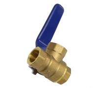 Válvula de bola de latón de tres vías con orificio L/T, accesorio de tubería de rosca interna para control de agua, aceite y gas, componente de fontanería resistente operado por palanca manual (tipo