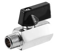 Válvula de bola de latón mini de 1/4 de pulgada, 1 unidad, BSP macho a hembra, control de compresor de aire for aceite, agua y válvula de bola.