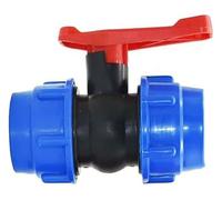 Válvula de bola de plástico de conexión rápida para tubería de agua, tubo de polietileno, válvulas de PVC, accesorios