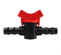 Válvula de bola de plástico para control de torsión de tubería 16PE, flujo de agua, ligera, compacta, para riego de jardín, invernadero, agricultura, paisajismo, 10,1 x 1,25 cm, 24 g, para el hogar