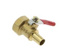 Válvula de bola de púas de latón, espiga for manguera, conector de hilo femenino, junta de cobre