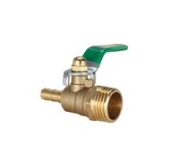 Válvula de bola de púas de latón for tubo de 1/4 3/8 1/2 pulgada(THK Male 1I4 to Barb,12mm)