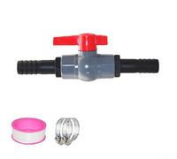 Válvula de bola de PVC con conector de manguera para sistemas de piscina y riego, permite un apagado eficaz y un acoplamiento seguro de manguera para la gestión del agua