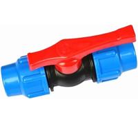Válvula de bola de PVC, Conexión de válvula, 1 conector rápido de válvula for tubería agua plástico, accesorios for válvulas bola tubo PE 20/25/32/40/50/63 mm(Blu,25mm)