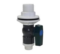 Válvula de bola de PVC de 3/4 pulgadas y 25mm, Kit de brida de rosca interna y externa de plástico, adaptador de tanque de agua IBC for riego de jardín