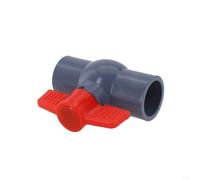 Válvula de bola de PVC-U con manguito adhesivo para tuberías de agua en piscina y jardín, tamaño 20/25/32/40/50 mm (32 mm)