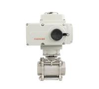 Válvula de bola de tres piezas, Roscas internas de roscas Control Abrir/cerrar Con interruptores auxiliares(DN15,Switch)