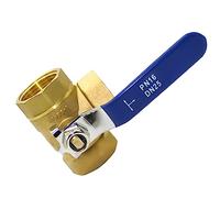 Válvula De Bola De Tres Vías De Latón, Grifo De 3/4" 1" Válvula De Bola De Latón Tipo T Rosca Hembra Válvula De Bola De Tubo De Puerto Completo For Agua, Aceite Y Vapor Válvula Bola Tubo De 3 Vías (S