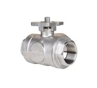 Válvula de bola de tres vías duradera de acero inoxidable SS304 tipo T/L: ideal for agua, aceite y aplicaciones(1-1/2in TType)