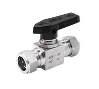 Válvula De Bola De Unión De Compresión De Tubo De 1/8", 1/4", 3/8", 1/2", 3/4", 3, 4, 6, 8, 10 Y 12-25 Mm De Diámetro Exterior, Acero Inoxidable 316 Y 304, For Agua, Gas Y Combustible.(10mm)