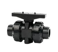 Válvula de bola de unión de PVC negra, 1 unidad, diámetro interior 20/25/32 mm, interruptor manual, tubería química, conectores de agua for acuario, accesorios de suministro(Inner Diameter 20mm)