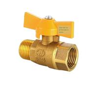 Válvula de bola de válvula de Gas y combustible, tubo de agua de rosca interna y externa, interruptor de agua del grifo, Gas Natural, 4 puntos, 1 Uds.(K)