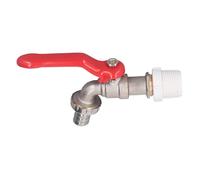 Válvula de bola del cuarto de giro de latón PVC Presión macho Interruptor con salida de drenaje de 15 mm para barriles de lluvia Tanques de agua PVC de 3/4 pulgadas o 1/2 pulgada