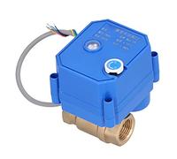 Válvula de bola eléctrica 12V, BSP mini latón motorizado 5 hilos DC puerta con interruptor indicación para el de aire acondicionado y sistemas sanitarios