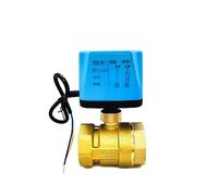 Válvula de bola eléctrica AC220V DC12V DC24V, válvula de bola motorizada de dos cables normalmente cerrada/abierta de 1-1/2"(220VAC-NORMALLY OPEN)