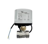 Válvula de bola eléctrica de acero inoxidable de 3/4 pulgadas DN20, válvula de 2 vías impermeable IP65 con actuador de bajo ruido CC 9V-36V (8 Nm) para sistemas de agua y aire, HVAC, fontanería, uso