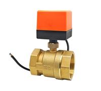 Válvula de bola eléctrica de latón de 2", motorizada, de dos vías, for aire acondicionado, calefacción por suelo radiante, CA 220 V, CC 24 V, CC 12 V.(220VAC)