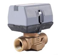 Válvula de bola eléctrica DN15 DN20 DN25, actuador de latón, control de agua bidireccional para sistemas de calefacción HVAC, acabado gris (DN15)