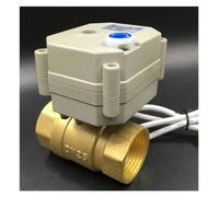 Válvula de bola eléctrica latón 1'', CC/CA 9 V-24 V, 3/7 cables, encendido/apagado, 5 segundos, DN25, motorizada TF25-B2-B for tratamiento agua(Npt,ACDC9V-24V-CR703)