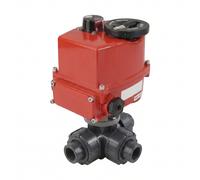 Válvula De Bola Eléctrica modulante de PVC de 3 vías con L-taladro G1-1/2'' 24 V CA/CC