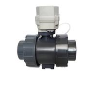 Válvula de bola eléctrica True Union de U-PVC de 2" DC12V, DC24V, AC24V