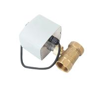 Válvula de bola eléctrica Válvula de bola motorizada de 1/2", 3/4", 1" y 2", 3 cables, 2 controles, CA 24 V, CA 220 V, CC 12 V, CC 24 V, latón, motor metálico de alto par.(1-1/2",24VDC_CR02)