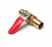 Válvula de bola en línea con cuerpo de latón y cierre de palanca para líneas de agua, aire, aceite, gas, diseñado para uso residencial y comercial, 6, 8, 10, 12 mm (6 mm)