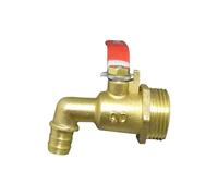 Válvula de bola for grifo, boquilla de agua de latón, compatible con mangueras DN15, DN20, DN25 de 1/2", 3/4" y 1".(DN15 Copper Plating)