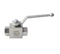 Válvula de bola hidráulica de 2 vías/4 a para BSP 500 Bar Presión de funcionamiento Manual Drive con construcción de acero al carbono para medios de agua, aceite y gas (G3/8)