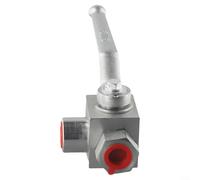 Válvula de bola hidráulica de 3 vías 500 bar MWP, válvula de T de alta presión de acero al carbono con sello de goma, G1/10.2 cm a G3/10.2 cm para rosca BSP para aceite agua gas (G1/2)