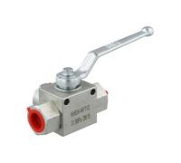 Válvula de bola hidráulica de 3 vías, válvula de cierre hidráulica de alta presión de 5800-7250 PSI, adaptador de válvula de bola NPT3/4 NPT1/2 NPT3/8 NPT1/4(NPT 1 4)