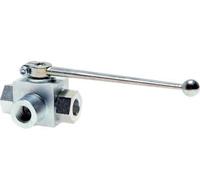 Válvula de bola hidráulica de acero de 3 vías de 1 pulgada con puerto en L