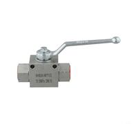 Válvula de bola hidráulica de alta presión de 3 vías para NPT de 1/2 pulgada, válvula de cierre de acero al carbono de 7250 PSI para aceite, agua, gas, control de flujo industrial manual de puerto L