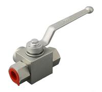 Válvula de bola hidráulica manual de 3 vías, alta presión 500 bar MWP, válvula roscada de configuración en T de acero al carbono para uso industrial (Tee M18* 1.5)