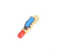 Válvula de bola HVAC de aleación de latón de 1/4 pulgadas, válvula de apagado manual para R134A R410A R22, fácil control de flujo en sistemas de coche y hogar (BV-A01 azul)