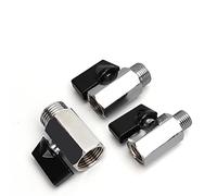 Válvula de bola latón 1/8 quot; 1/4 3/8 1/2 BSP roscado Mini macho a hembra compresor aire agua Gas aceite válvula cierre 1 Uds(Female To Female,3/8 Inch)