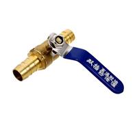 Válvula de Bola Latón 16mm para Aire Acondicionado de Coche | Cierre Manual en Línea, Diseño de Doble Inserción, para Manguera Refrigerante 16mm, Color Dorado