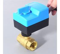 Válvula de bola latón con actuador eléctrico DN25 AC220V/válvula motorizada/impulsada por motor, válvulas bidireccionales eléctricas tipo interruptor 1 Uds(220V,DN15)