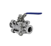 Válvula de bola manual de alto vacío de tres piezas KF SS304, acero inoxidable, KF16, KF25, KF40 y KF50, 1 unidad(KF25)