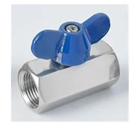 Válvula de bola mini con manija, acero inoxidable, tubo de cuero, pagoda, rosca interna/externa, PN63, interruptor de válvula de agua en miniatura(F-F,1/8")