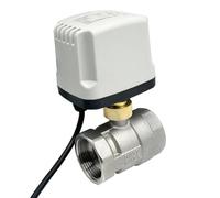 Válvula de bola motorizada acero inoxidable 2 vías, DN15, DN20, DN25 y DN50, impermeable, IP65, 12 V, 24 220, 3 cables controles(12vdc-cr04,DN40)