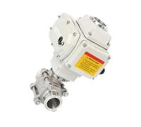 Válvula de bola motorizada de 2 vías DN15, Q911F-16P con virola de triple abrazadera, estándar ISO5211, protección IP65, par de 15NM, 1 Uds.(220vac)