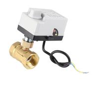 Válvula de bola motorizada de 2 vías PolyGen DN25 DC12V-24V Motor síncrono de latón para sistemas de control de procesos