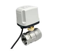 Válvula de bola motorizada de acero inoxidable de 2 vías, DN15, DN20, DN25 y DN50, impermeable, IP65, 12 V, 24 V y 220 V, 3 cables y 2 controles.(220v-cr02,DN25)