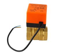 Válvula de bola motorizada de latón de 2 vías con actuador de bajo ruido, G1-1/2 DN40 para sistemas de aire acondicionado y plomería