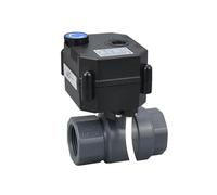 Válvula de bola motorizada de plástico UPVC de 1/2 "3/4" 1 "con interruptor Manual DC9v DC12v DC24v IP65 válvulas de bola eléctricas impermeables, familia, empresa, producción(DN15,24V_CR04)