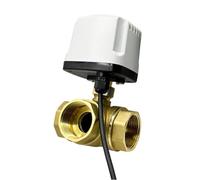 Válvula de bola motorizada impermeable de 3 vías DN15 DN20 DN25 Válvula de bola de latón Válvula de bola de tres líneas Control de dos vías(1-1/2",T TYPE_24VDC_CR04)