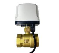 Válvula de bola motorizada IP65 1-1/4 pulgadas, 220V, 12V, 24V, 3 cables, 2 controles, válvula eléctrica latón, Motor Metal gran torsión, 1 Uds(24VDC)