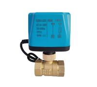 Válvula de bola motorizada latón, reinicio apagado 2 cables, 8 N·m, gran torsión, 220V, 110V, 24V, 12V, CA/CC, válvula solenoide eléctrica alternativa(12vdc-normally Closed,1.5 Inch)