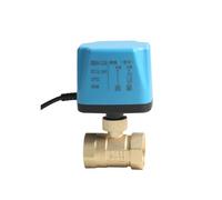 Válvula de bola motorizada normalmente cerrada de 1/2", 3/4", 1" y 2", 220 V, 12 V, 24 V, 2 cables, latón, for reemplazar el solenoide.(1-1/2",220VAC_NORMALLY OPEN)